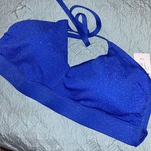 Blue Sparkle Bathing Suit Top